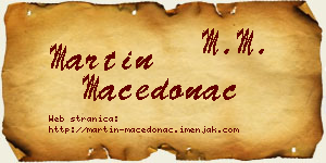 Martin Macedonac vizit kartica